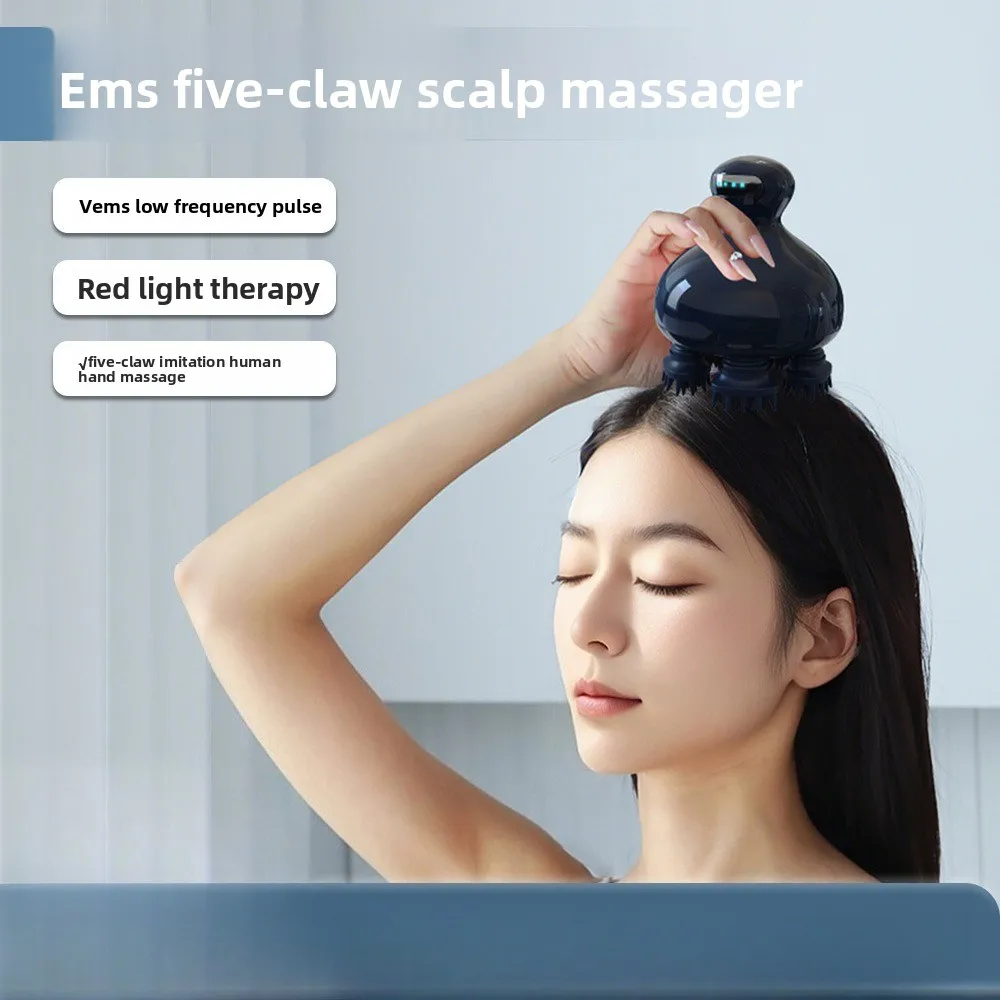 

EMS Pulse Head Massager Пять когтей Анти-человеческий ручной массаж Портативный ручной массажер для кожи головы