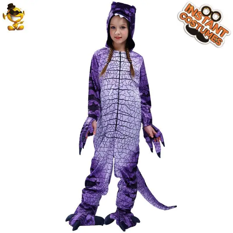 

Детский фиолетовый косплей ранозавр костюм eup Dance Par ролевой ранозавр сценический костюм