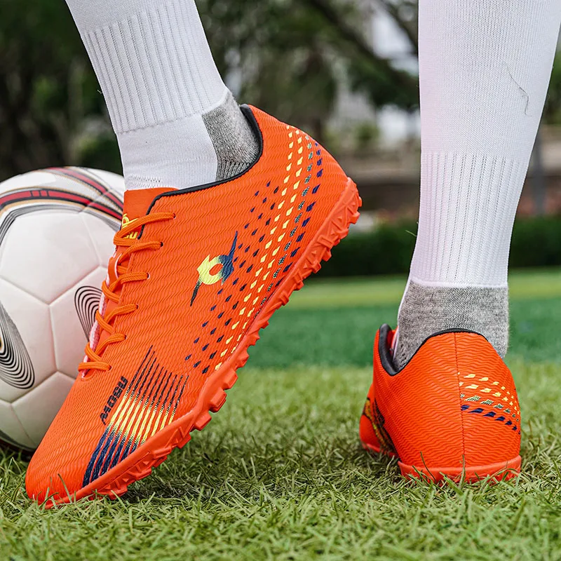 Unisex-Cleats Soccer Shoes High-top Spikes Football Shoes for Young Professional Training Turf Indoor Ankle Boots