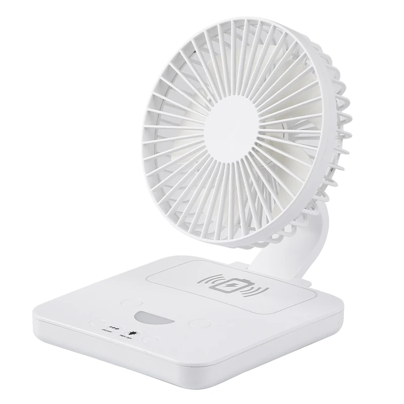 

Multifunctional Table Wireless Charging Fan Lamp Smart USB Rechargeable Desktop Night Light Wireless Charger Folding Cooler Fan