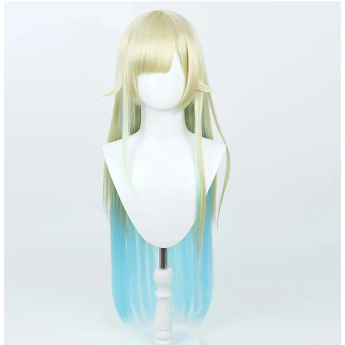 Women Halloween Party Virtual YouTuber Aizawa Ema Cosplay Long Blonde Green Wig