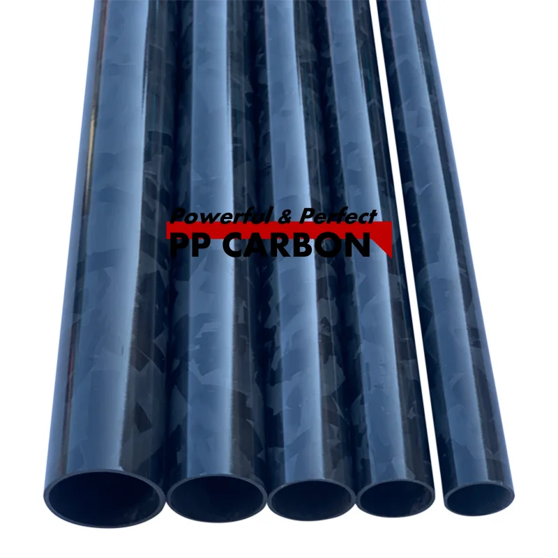 lot/2pcs 500mm Forged Carbon Fiber Tube 8mm 12mm 18mm 20mm 25mm 28mm 30mm Glossy Camouflage Weave 3K High Composite Material