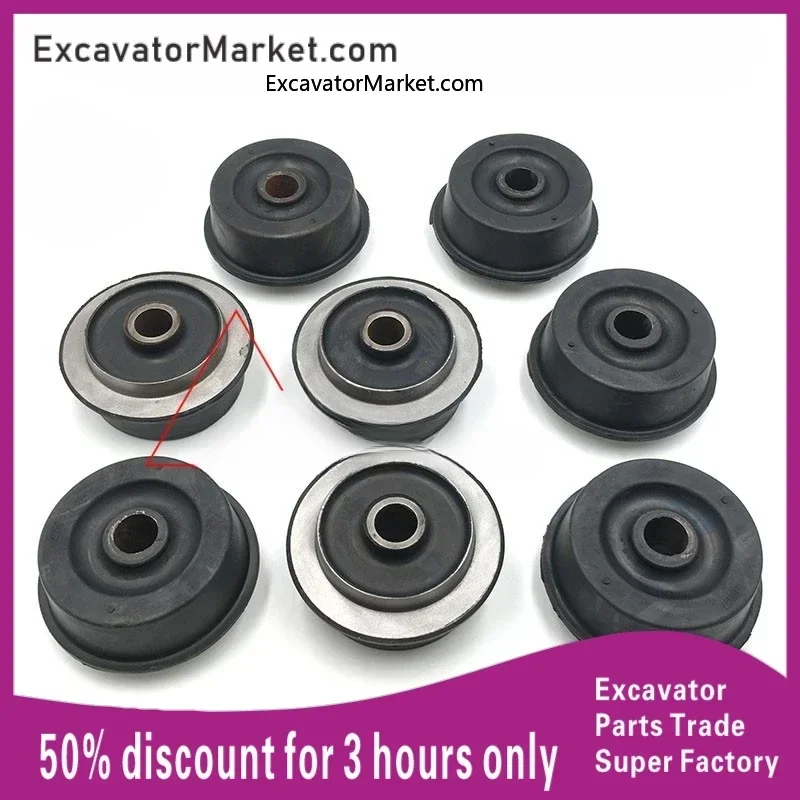 

Excavator Spare Sumitomo SH200a3/200z3 engine foot rubber buffer rubber pad excavator shock-absorbing rubber machine claw pad