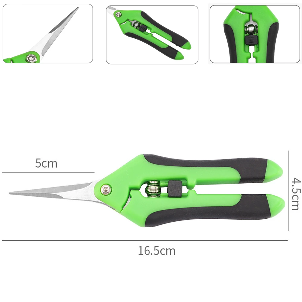 1 Set 6.5 Inch Garden Scissors，Garden Pruning Shears，Non-slip Labor-saving Flower Branch Branch Shears，Stainless Steel Shears