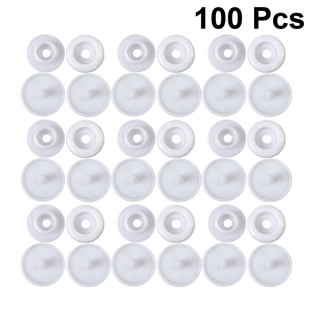

100 set 100 Sets Snap Buttons Plastic Resin Fastener Clothing Accessories Durable Easy to Use Professional Tailors Beginners