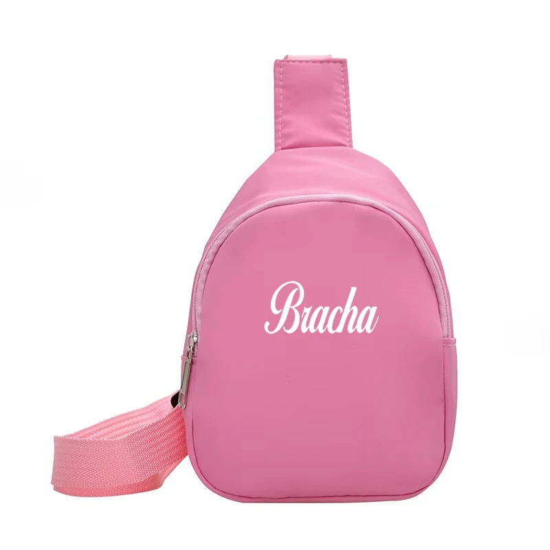 

New Customized Children's Solid Color Lightweight And Versatile Chest Bag For Boys And Girls, Single Shoulder Diagonal Cross Bag