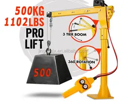 High Quality Small Pickup Truck Crane 500kg 1000kg 1 ton Mini Truck Mounted Crane With Electric Winch