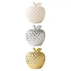 Apple Ceramic Statue Collection Minimalist Simple Desktop Ornament for Centerpiece Fireplace Desk Cabinet Christmas Gift