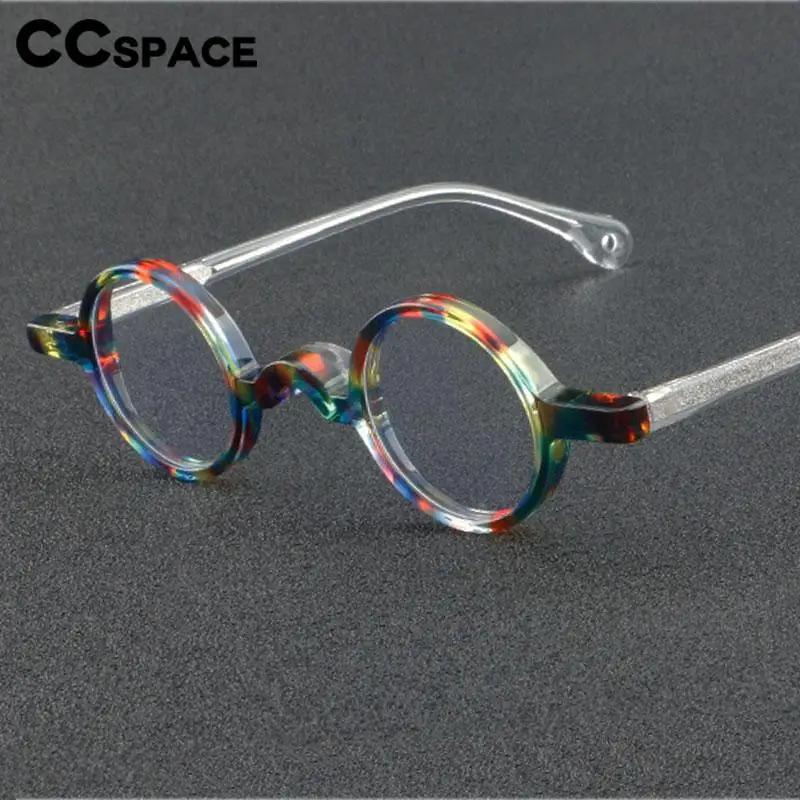 56935 Mały rozmiar Okrągłe okulary z octanu Ramka Kobiety Moda Retro Przezroczyste okulary Mężczyźni Okulary korekcyjne