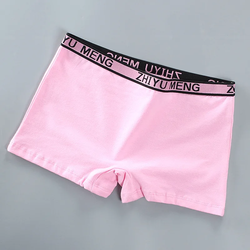 5pcs/lot Teenage Girls Panties Solid Color Young Children Mid Waist Boxershorts Students Kids Underwear Underpants Girls Briefs