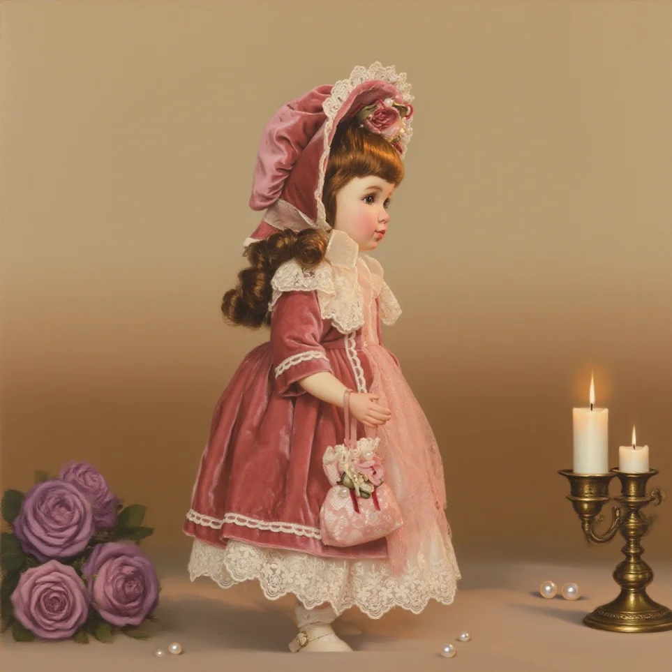 18 inch  Kawaii Porcelain Doll Cute Ceramic Retro palaces Dolls Room Decor Toys Handmade Original Artwork Gift