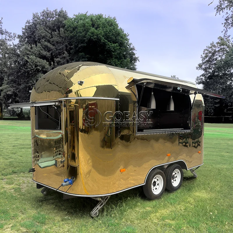 

Дизайн Торговая тележка для быстрого питания Мобильный грузовик для закусок Сертифицированный EEC CE Прицеп для напитков Полностью оснащенная тележка для еды