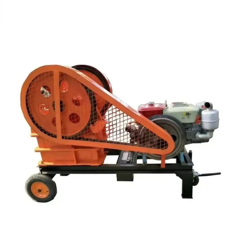 Mini Portable Jaw Crusher PE200x300 Stone Parts with Engine Small Machine for Crushing
