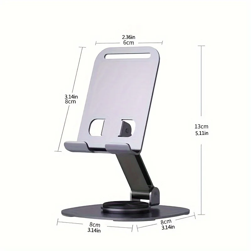 Support de bureau pour téléphone, hauteur réglable, support de téléphone en métal, support de tablette pliable, Stable, antidérapant, pour dortoirs et salons