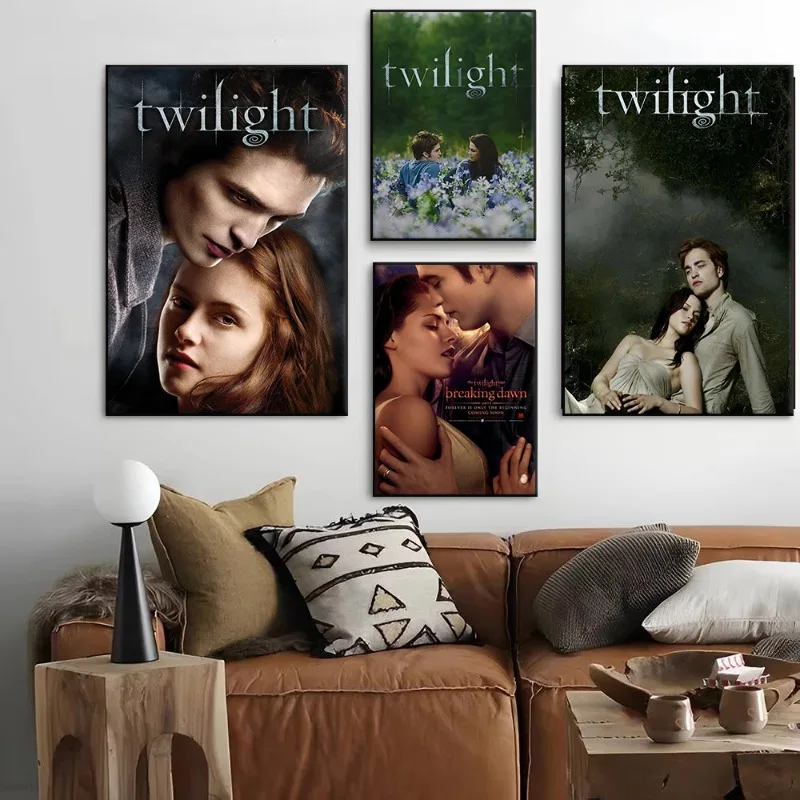 Classic Movie Twilight Poster Film Character Edward Bella Canvas Painting Prints Wall Art Picture for Room Home Bar Cafe Decor