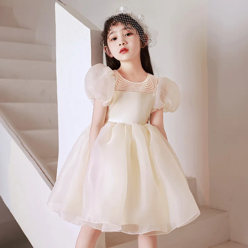 Baby Girl Flower Dress Kids Bridemaid Wedding Dresses For Children Lolita Ball Gowns Girls Boutique Party Wear Elegant Frocks