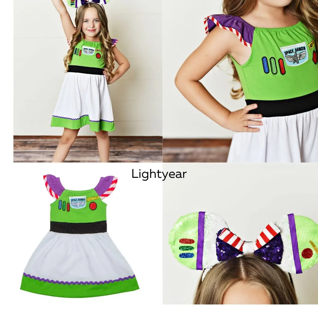 Buzz Lightyear Kleid, Spielzeug Geschichte Geburtstag, Buzz Lightyear Kostüm, Kinder Kleid,