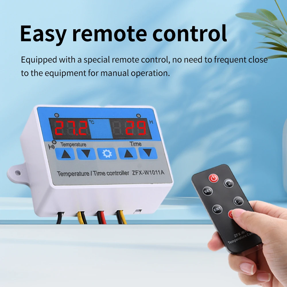 Controlador de temperatura digital de pantalla dual DC 12V/24V/12-60V/AC 110-220V Rango de control de alarma de temperatura alta y baja: -20 ~ 80 ℃