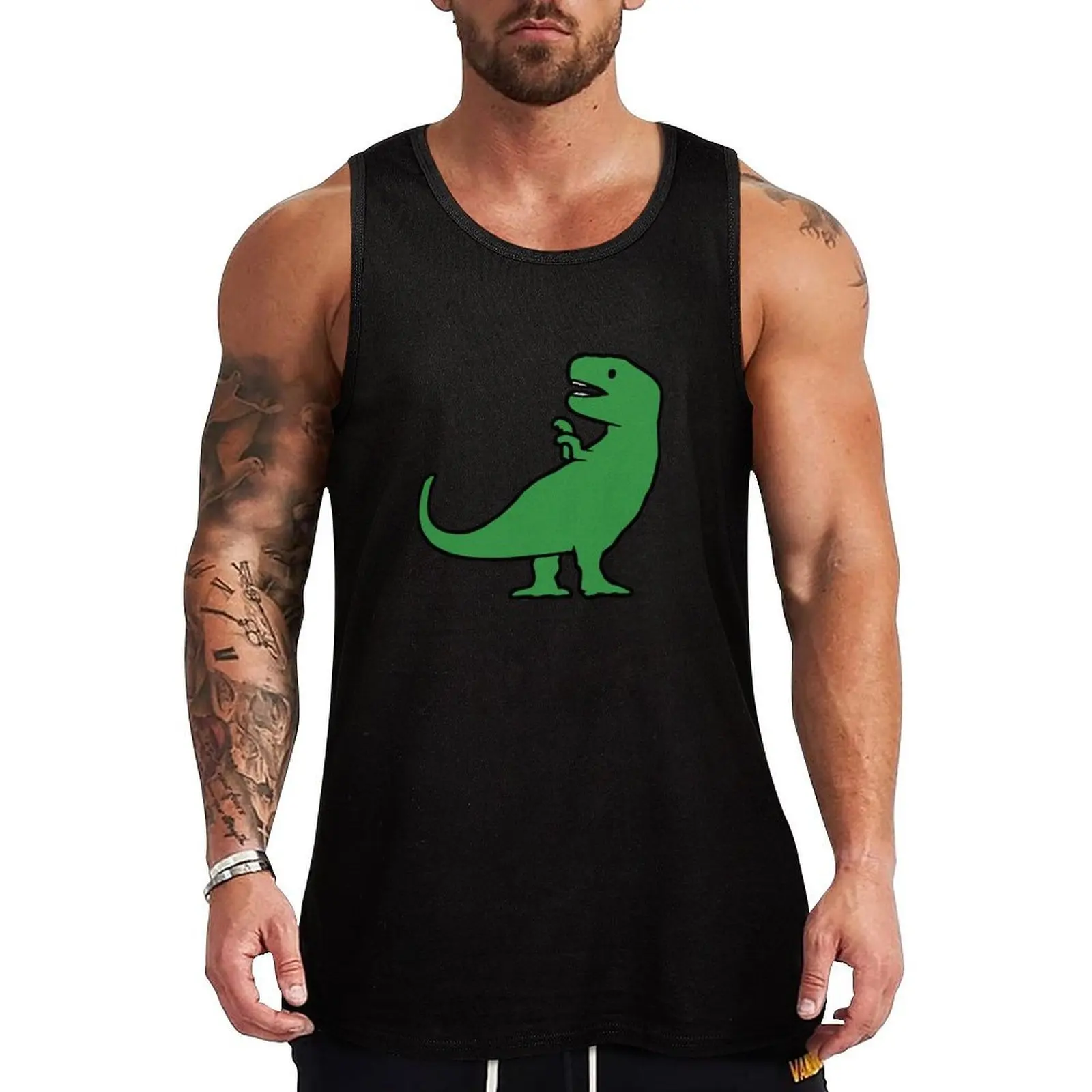 

Cute T-Rex (Oversize) Tank Top sleeveless t-shirts for men Men's sports t-shirt clothes for men summer