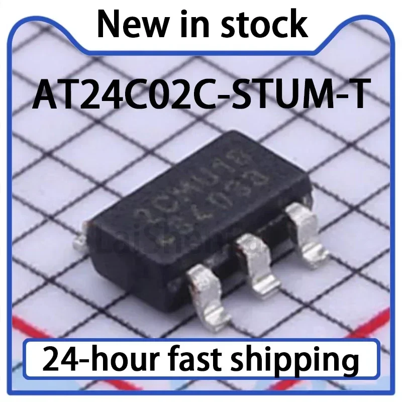 10PCS AT24C02C-STUM-T Package SOT-23-5 2Kb I2C Compatible Dual Line Serial Stock