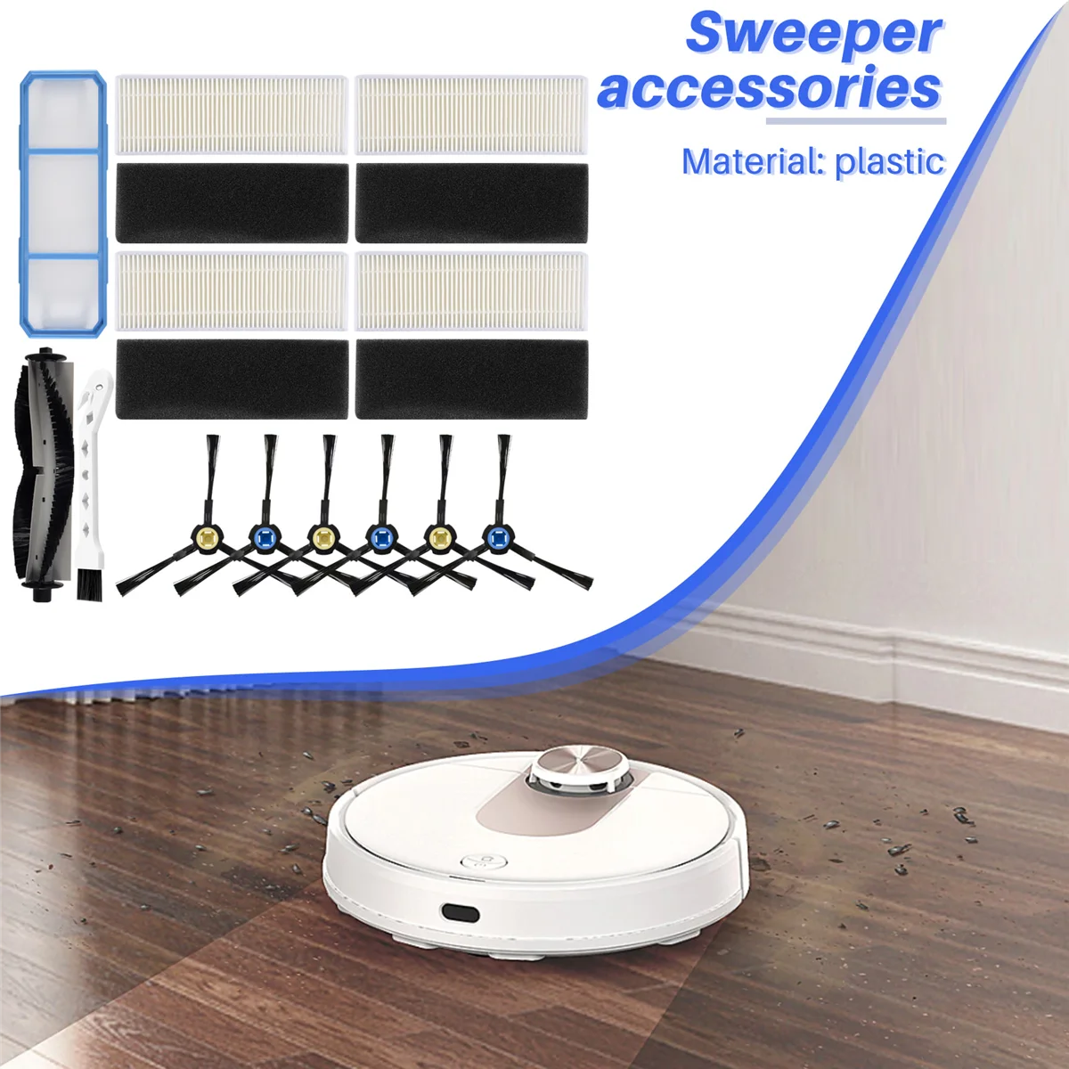 掃除機ロボット用交換用アクセサリーキット,掃除機用シルバークレストssr1 ssra1,ilife a7,a9s,v8,v8s,x750,x785,x800,v80