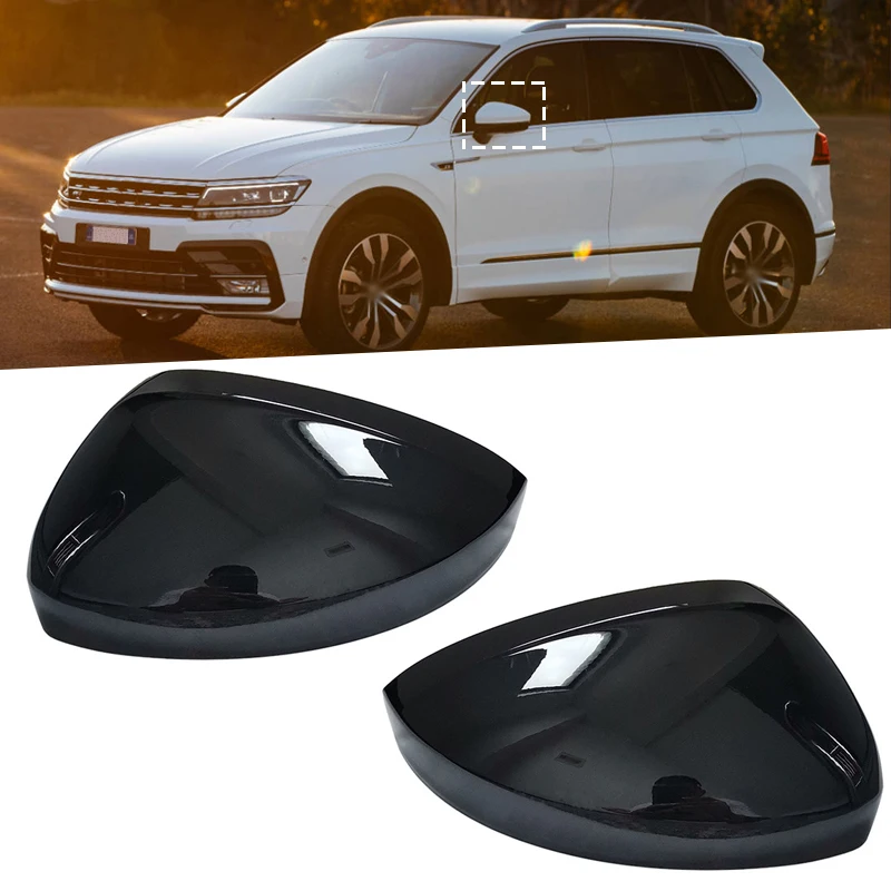 Auto Rearview replace left right For VW Tiguan 2017 2018 2019 2020 Car Side Mirror Cover Wing Cap Housing