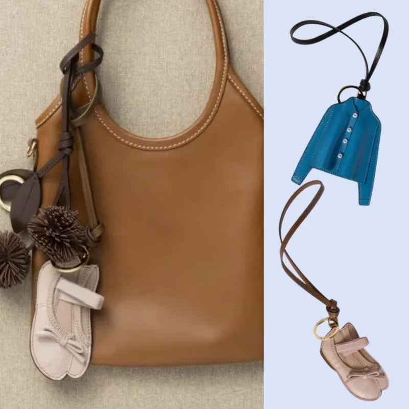Creative Shirt Shoes Bag Pendant 2025 New Women\'s Skirt Jeans Design Keychain Pendant Cute Ballet Shoes Car Keychain Pendant
