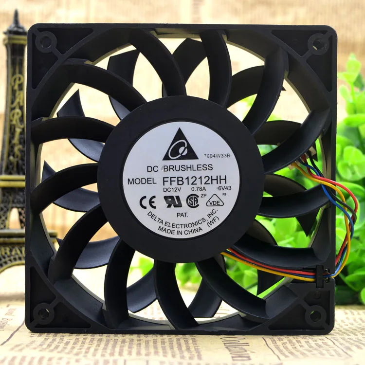 ORIGINAL FFB1212HH COOLING FAN 12CM 12V 0.78A 4WIRES PWM 12025