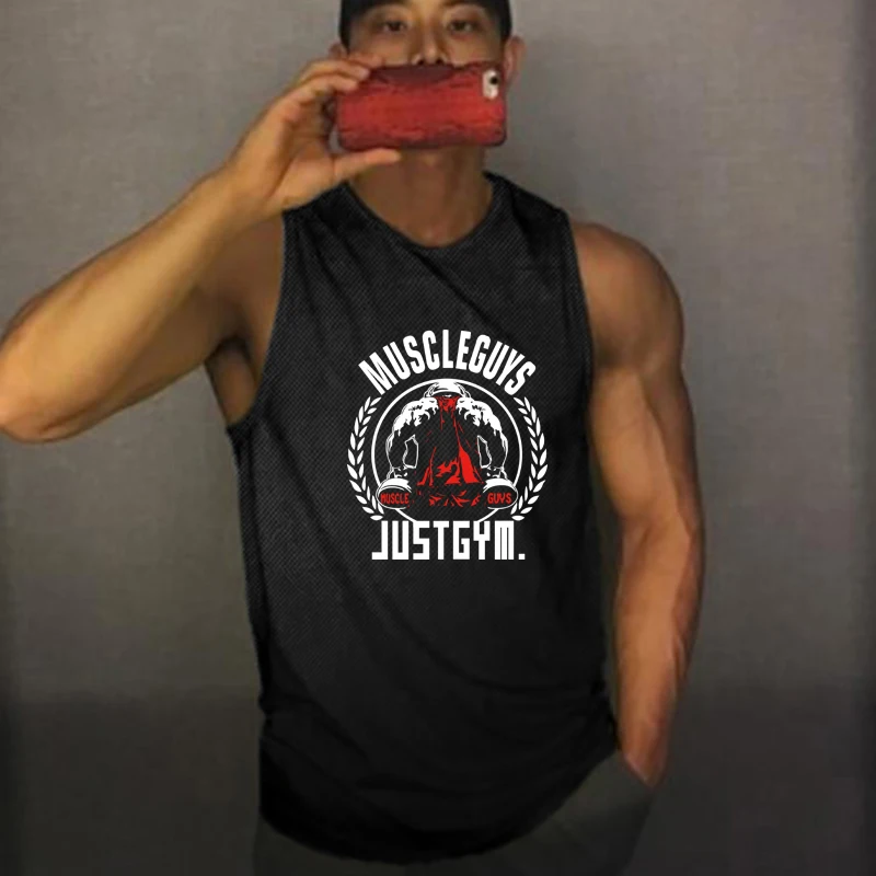 

Mens Running Sport Vests Mesh Quick Dry Summer Clothing Gym Bodybuilding Fitness Tank Tops Sleeveless Workout Breathable Shirts