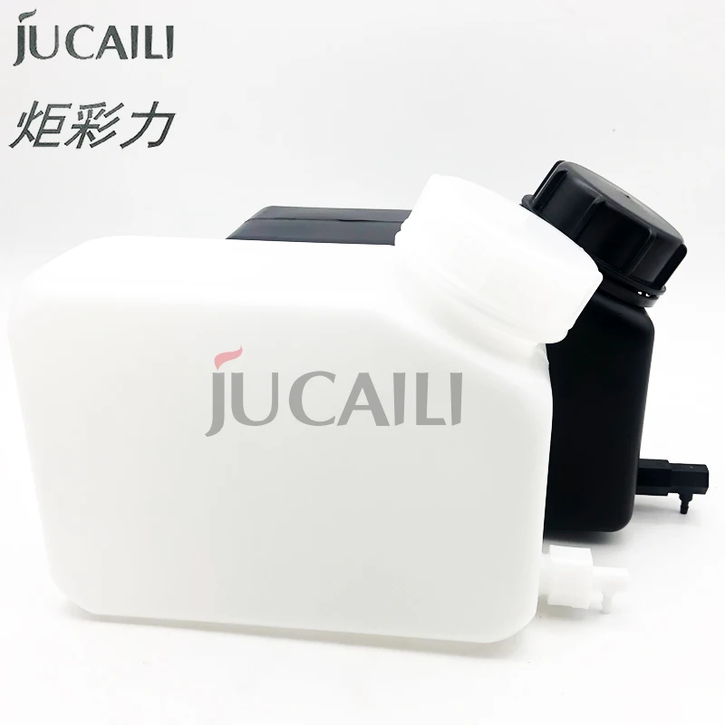 

Jucaili 1pc ink cartridge with exit connector 1500ml Ink System for Allwin Xuli Human Eco solvent/UV printer ink tank sub tank