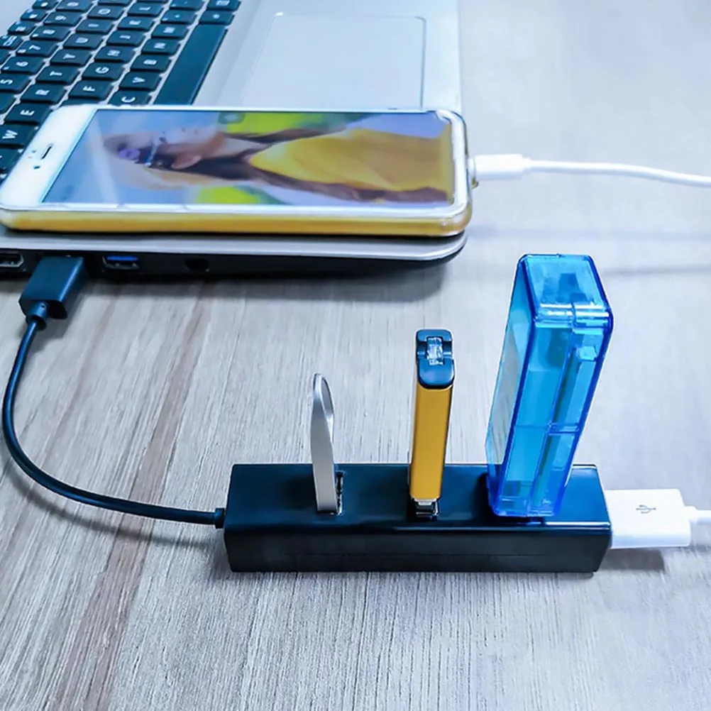 

1 шт. USB-концентратор, 4 порта, USB 2,0, разветвитель, высокоскоростной адаптер расширения, пластиковые аксессуары для компьютерного кабеля, 4 порта-концентратор