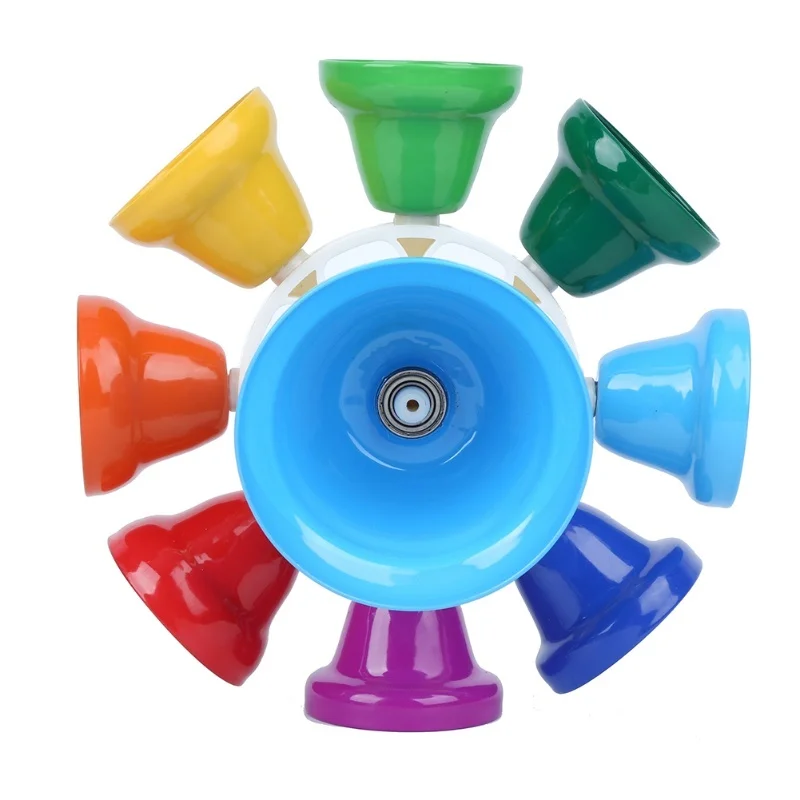 กระดิ่งมือ 8 เสียง สีรุ้ง ของเล่นดนตรีสำหรับเด็ก อุปกรณ์เสริมเครื่องดนตรี