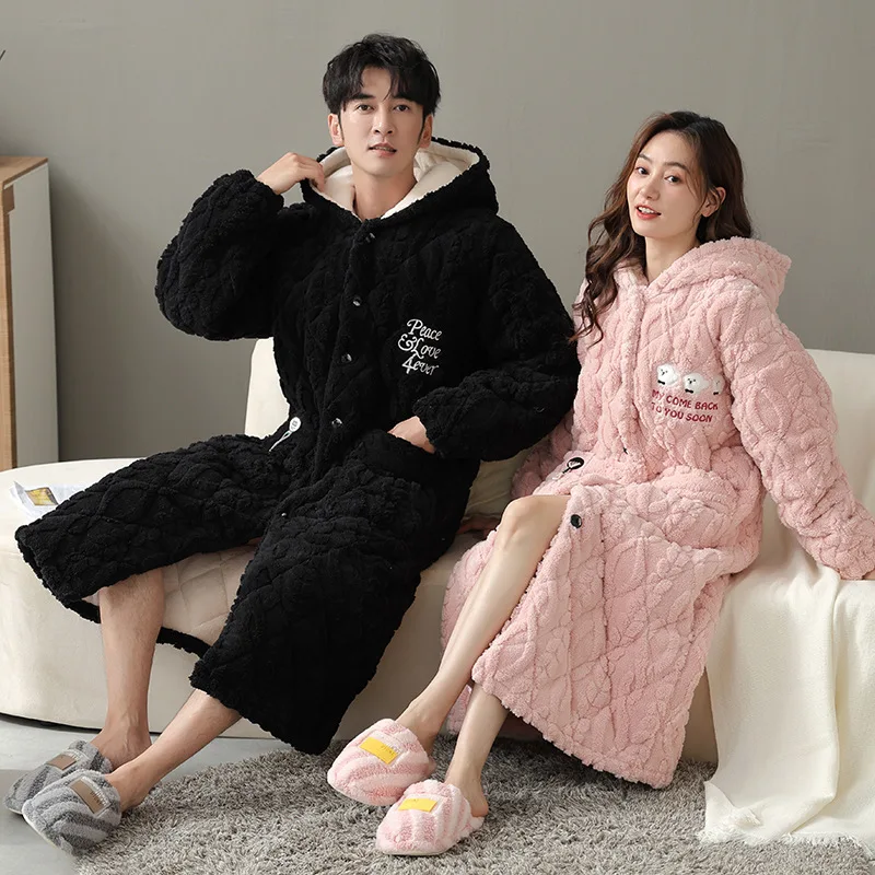 thiened-cotton-padded-hooded-open-cardigan-robe-for-couples-winter-home-clothes-men-women-batobe-warm-cozy-spwear
