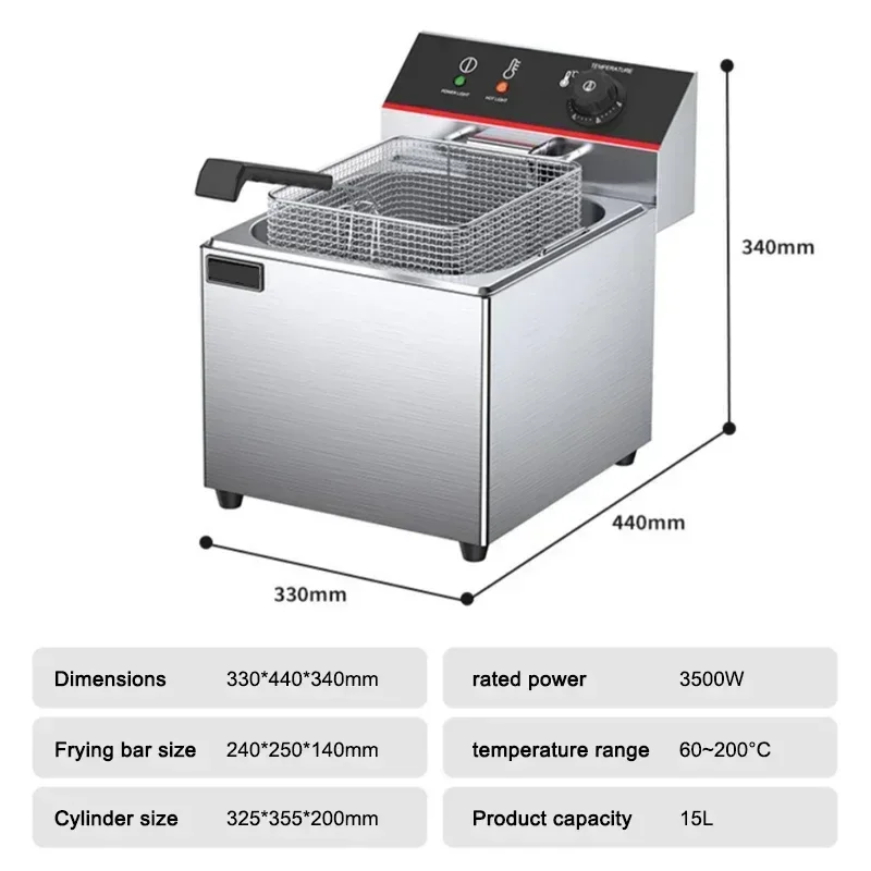 الأجهزة المنزلية مقلاة كهربائية عميقة مقلاة كهربائية اسطوانة واحدة سعة كبيرة مقلاة كهربائية المقلية الدجاج برغر الحليب الشاي S