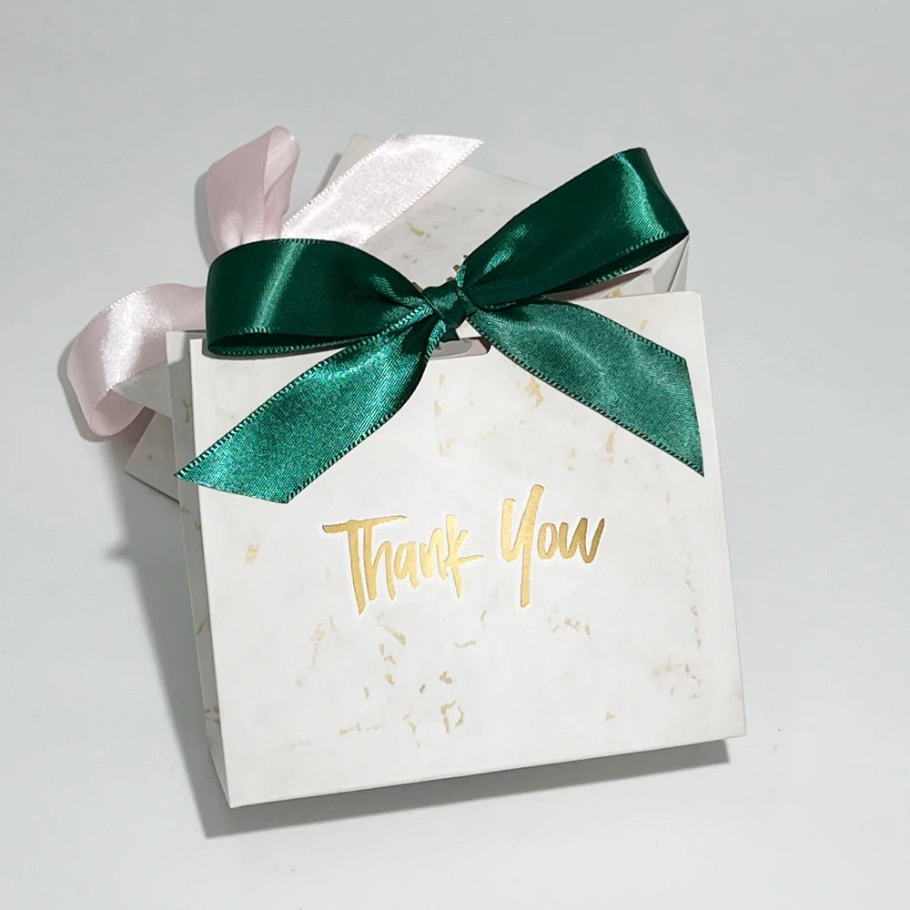 Obrigado Cardboard Candy Box, cinza, pequeno saco do presente, adequado para o casamento, chuveiro do bebê, decoração do partido
