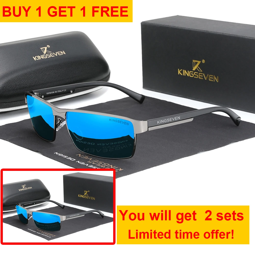 KINGSEVEN Männer Polarisierte Sonnenbrille Design Frauen Sonnenbrille UV400 Anti-glare Fahren Quadratische Brillen 3
