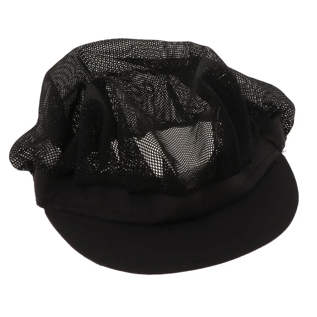 Baker Kitchen Cook Restaurants Cap Cotton Polyester Breathable Mesh Chef Hat Culinary Kitchen Grid Hat for Food Factory