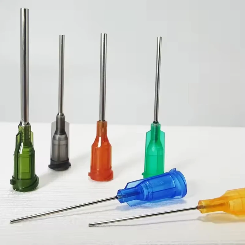 1.5inch Glue Dispensing Needle Blunt Tip, Luer Lock Syringe Needle, 38mm Plastic Stainless Steel Industrial Needle, 100pcs/Pack