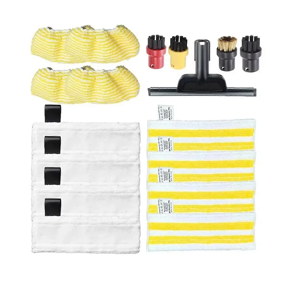 Steam Cleaner Accessories For Karcher SC1 SC2 SC3 SC4 SC5 SC7 CTK10 CTK20 Steam Cleaner Round Brushes, Mop Cloth Cover Rags Part