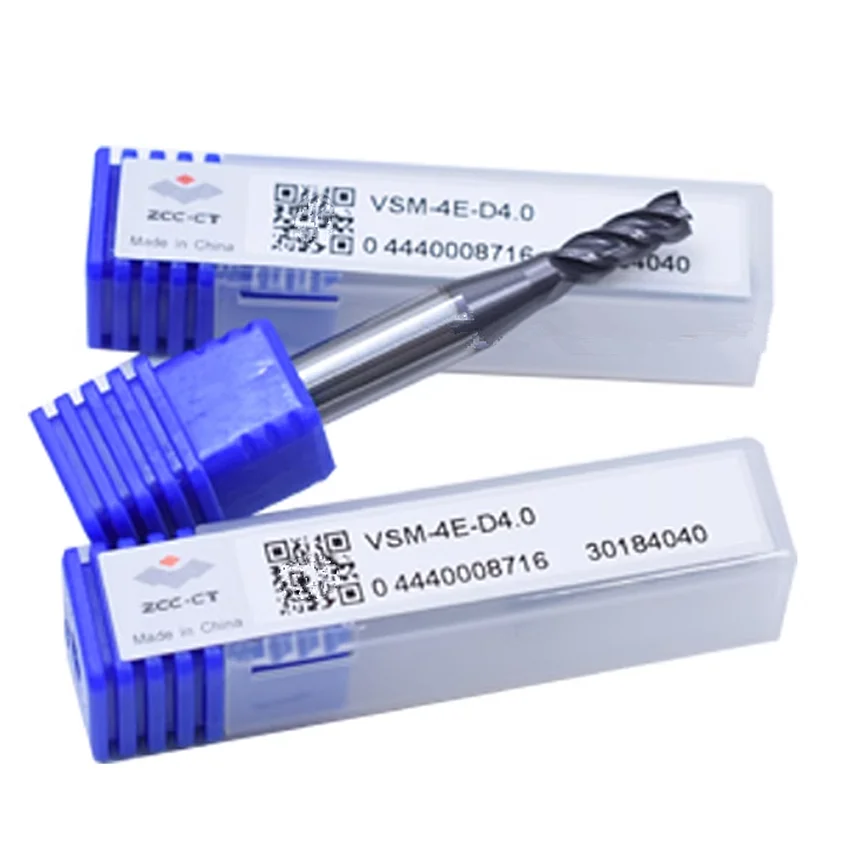 

VSM-4E-D4.0S/VSM-4E-D4.0/VSM-4E-D5.0/VSM-4E-D6.0 ZCC.CT Твердосплавные концевые фрезы с ЧПУ для нержавеющей стали, термостойкого сплава