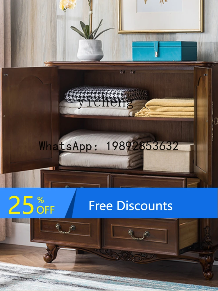 Solid Wood Chest of Drawers Bedroom Multi-Functional Small Locker Five-Bucket Cabinet Chest of Drawer