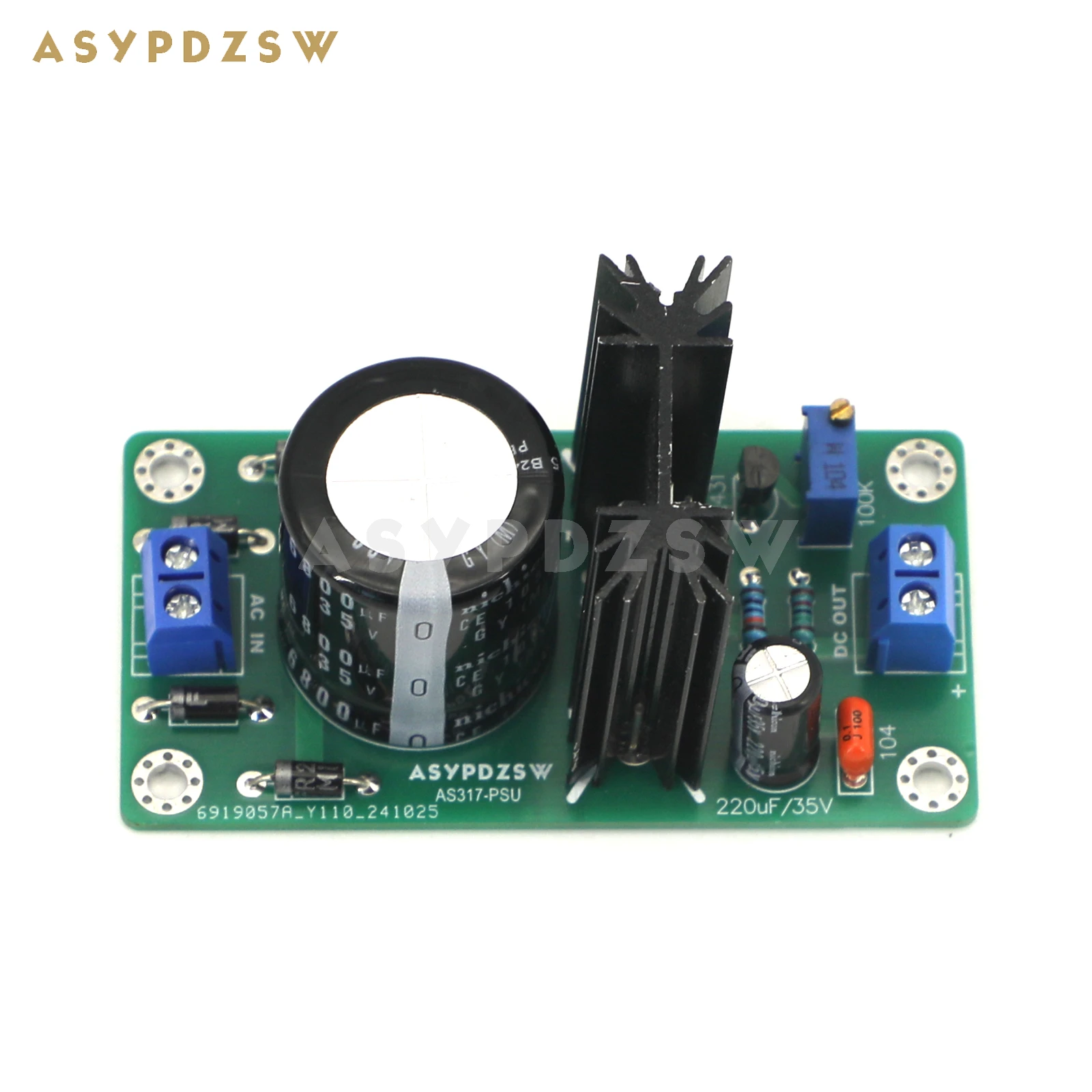 ASYPDZSW AS317 MINI LM317+TL431 High Precision Linear Regulated Power Supply DIY Kit/Finished Board 3.3--25V Adjustable