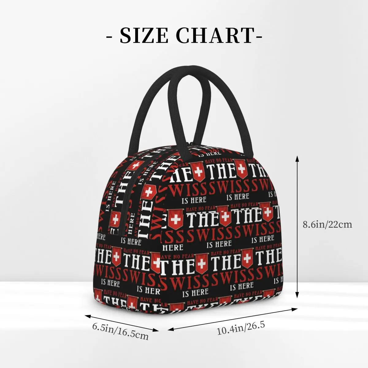 Zwitserse Zwitserland Vlag Geïsoleerde Lunchtas voor Dames Kinderen Lekvrije Voedseldozen Thermische Lunchbox Tote