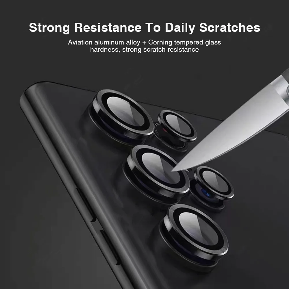 For Samsung S26 Ultra 5G Camera Lens Protector Cover for Galaxy S25 Ultra S24 S23 Ultra S26 Plus 5G 9D Tempered Glass Lens Cap