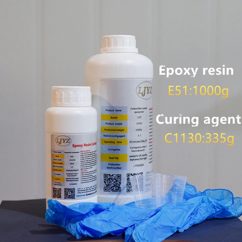 Carbon fiber resin epoxy E51 3:1 AB Glue High gloss easy to penetrate Forhandmade DIY Carbon fiber surface  impregnating Glue