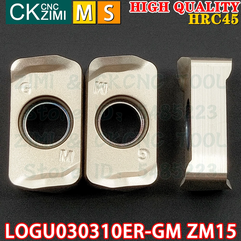 LOGU030310ER-GM ZM15 LOGU 030310 ER GM LOGU030310 ER GM كربيد إدراج تغذية سريعة طحن إدراج التصنيع باستخدام الحاسب الآلي المعادن آلة طحن مخرطة أداة ل LNMU03R