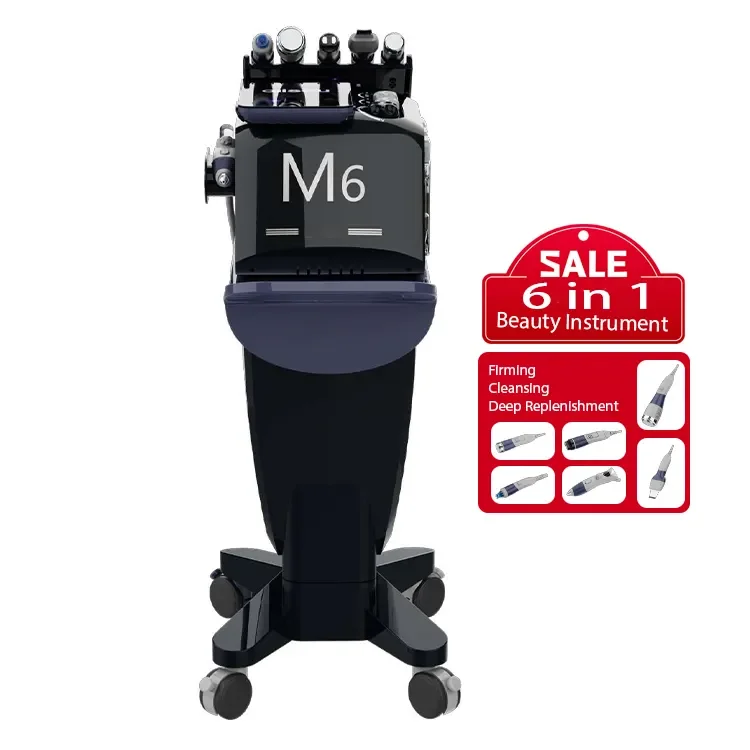 M6 آلة تقشير الجلد المائية آلة العناية بالوجه تبييض البشرة تنظيف الوجه آلة إزالة التجاعيد