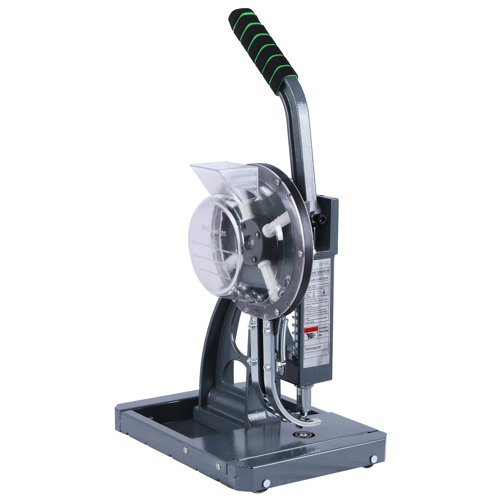 

Semi Automatic Eyelet Rivet Press with 5000Pcs Metal Eyelets Buckle Making Machine 10mm for Fabric Curtains Kit Banners Poster