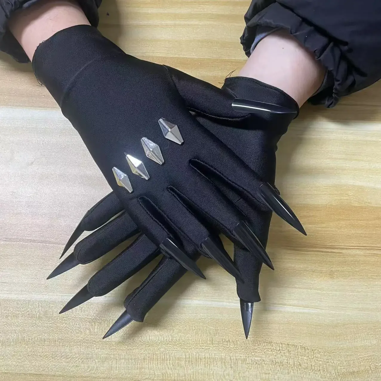 Halloween Anime Cosplay Black Short High Elasticity Night Watchman Eclipse Vampire Nail Gloves