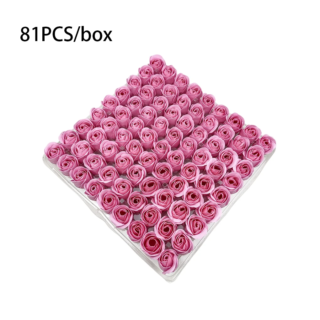 81pcs/Box Artificial Flowers Simulation Bouquet Decorative Decorations